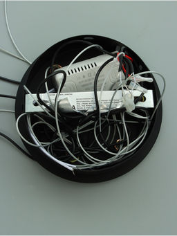 Светильник потолочный BayerLux «Крайс», 3хLED, 54 Вт, 3000К, чёрный, 70×70×34-184 см