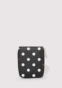 Puantiye Bask?l? Siyah Cuzdan - Mavi фото 2