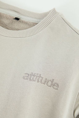 Petrol Erkek Cocuk Baba-Ogul Bask?l? Orme Mini Me Sweatshirt TKDAW25SW00101 - Trendyolmilla фото 6
