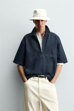POLO DENIM RAYAS / Azul - Zara фото 2
