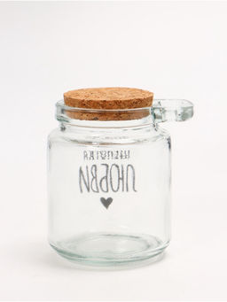 Банка для хранения сыпучих продуктов и круп Щепотка любви, с ложкой, 250 мл