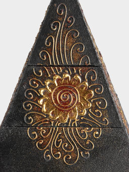 Шкатулка «Пирамидка», 15×15×20 см, МДФ, чёрная