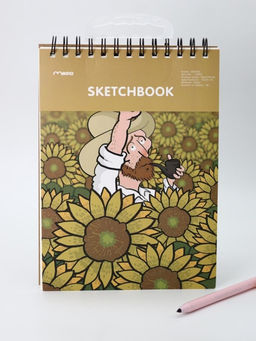 Скетчбук (B5) "Vincent in the field", yellow (18*25) 30 л. 130 г/м