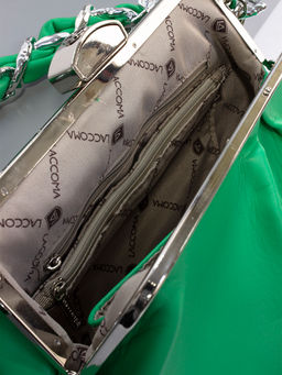 LACCOMA сумка Оливия-Ф826-изумрудный эко кожа хлопок  фото 5