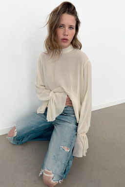 TOP SEMITRANSPARENTE VOLANTES / Crudo - Zara фото 6