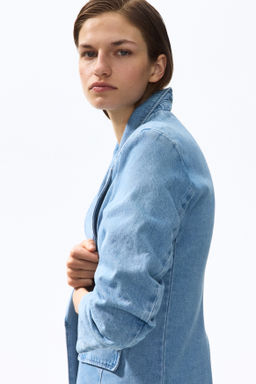 Americana denim con manga recogida - H&m фото 3