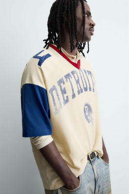 RETRO VARSITY T-SHIRT - Zara фото 5