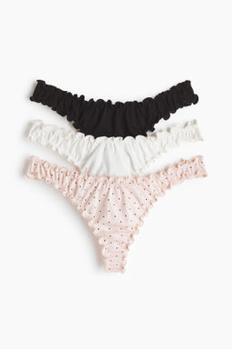Pack de 3 bragas thong con ribete sobrehilado - H&m фото 5