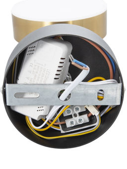 Бра LED 20608/1W, 12Вт, 3000-6000K, черный/латунь