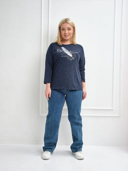 Лонгслив женский Шармэль синий