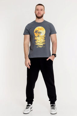 Футболка М122036Пд Серый - Елена фото 2