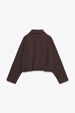 PLEATED FLEECE BOMBER JACKET - Zara фото 6