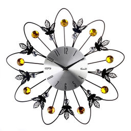 Часы настенные интерьерные «Ромашка», серия: Ажур, бесшумные, плавный ход, d=41.5 см, циферблат d=15 см, от батарейки 1хАА
