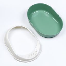 Лоток для кошек с бортом без сетки Космо 51,9 x37,8 x 21,3 см, зеленый - Simaland фото 6