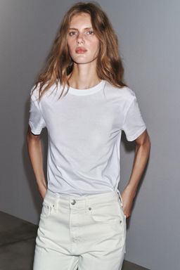 BASIC COTTON T-SHIRT - Zara фото 33