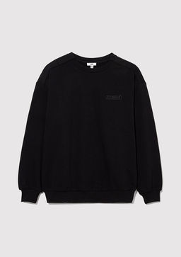 Mavi Logo Bask?l? Siyah Kad?n Sweatshirt
