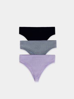 Трусы женские бразилиана мультипак (3 шт.) в сером цвете лунная скала 412492-3 - Mark formelle фото 7