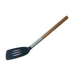 LR07-102 LARA Лопатка с прорезями нейлон, ручка деревянная (акация), стальной больстер