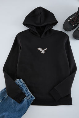 TRENDYOL MAN Mavi Regular/Normal Kesim Hayvan Nak?sl? Ici Polarl? Kapusonlu Sweatshirt TMNAW25SW00094 - Trendyolmilla фото 7