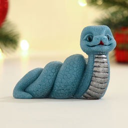 Фигурное мыло Змейка Льдинка синее, 50г