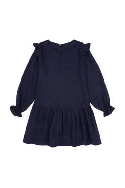 K_z _ocuk Lacivert Dokuma Elbise - U.s. polo assn фото 2