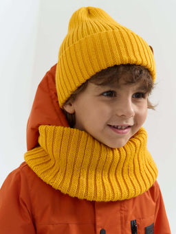 Шапка тыква из смесовой шерсти однослойная Горчица - Bungly фото 8