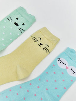 Desenli K?z ?ocuk Soket ?orap 5li
