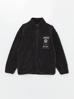 Rahat Kal?p Dik Yaka Polar Erkek ?ocuk Fermuarl? Sweatshirt