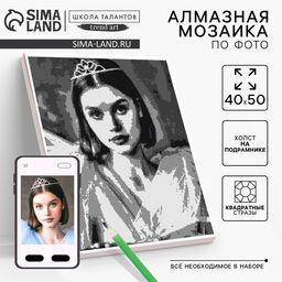Алмазная мозаика по фото с полным заполнением «Gray», на холсте с подрамником, 40×50 см