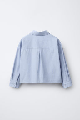 STRIPED CROPPED SHIRT - Zara фото 2