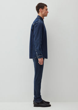 Barry Mavi Edition Koyu Mavi Jean Gomlek  фото 6