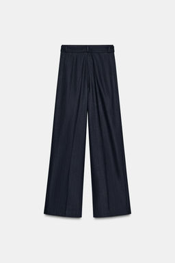 PINSTRIPE TROUSERS WITH BELT ZW COLLECTION - Zara фото 6