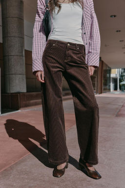 STRAIGHT-LEG CORDUROY TROUSERS - Zara фото 10