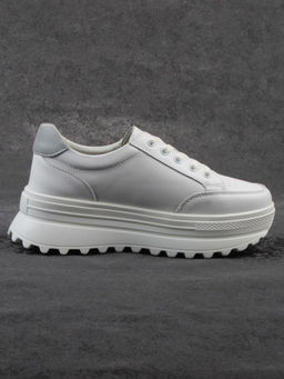 03-YC282-1 WHITE Кроссовки женские (натуральная кожа)