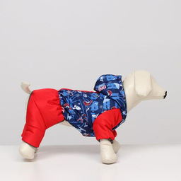 Комбинезон зимний для животных Лыжник, XS (ДС 18-20, ОШ 22-24, ОГ 29-30 см), микс - Пижон фото 2