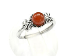 Кольцо с сердоликом 5мм Радуга камня