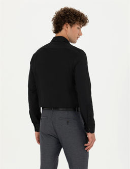 Siyah Slim Fit Uzun Kollu G_mlek - Pierre cardin фото 5