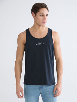 U Yaka Bask?l? Erkek Kolsuz Ti??rt