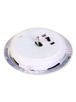 Садовый светильник для водоемов 28 х 28 х 9 см на солнечной бат-е "Лотос" фиол-ый N010