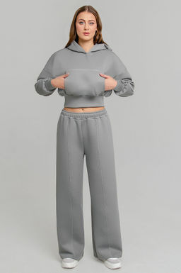 Арт. 2806 Костюм с брюками женский 42-48 (4 шт) Цвет:серый - Калинка фото 3