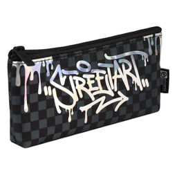 Пенал школьный Феникс+, арт.64963/ 48 ПАНК 1 (без наполнения, 19х9х1.5 см, полиэстер, молния, голографическая печать, сублимационная печать, ПЭТ-пакет).