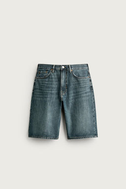 BERMUDA DENIM LOOSE FIT / Azul / Verde - Zara фото 6