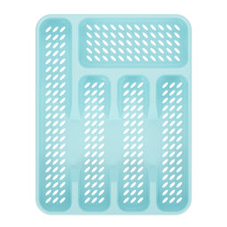 Цена за 2 шт. Лоток для столовых приборов "Капелька" голубой М4901