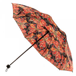 Зонт механический Марта Ромашка ткань эпонж (полиэстер), 8 лучей, д/купола 96см, 3 сложения, 24см в сложенном виде, обрезиненная ручка, 275гр (Китай)