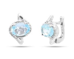 Серьги из серебра топаз, Кипр