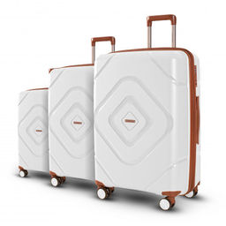 Набор из 3-х чемоданов с расширением 23104 Молочный