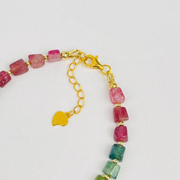 Браслет из Турмалина микс 17 см + - Радуга самоцветов фото 4