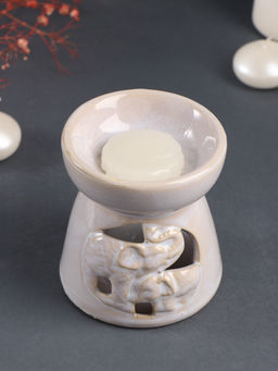 Набор: аромалампа для эфирных масел, мелтс из воска ароматический Слон со слонёнком, светлый беж, 10?10?9 см - Simaland фото 3