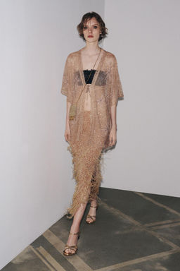SEQUINNED FEATHER SKIRT