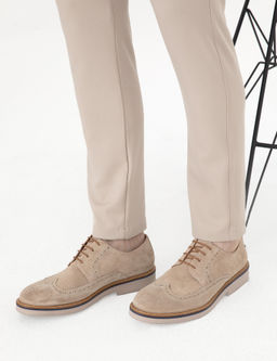 Bej %100 Deri Casual Ayakkab_